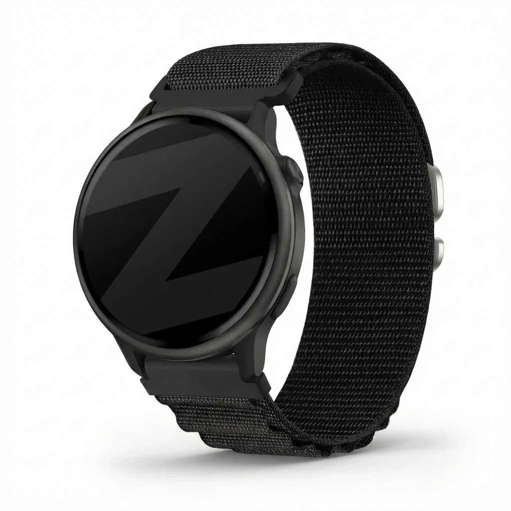 Bandz Bracelet nylon Alpine Garmin Vivoactive 6 (noir)