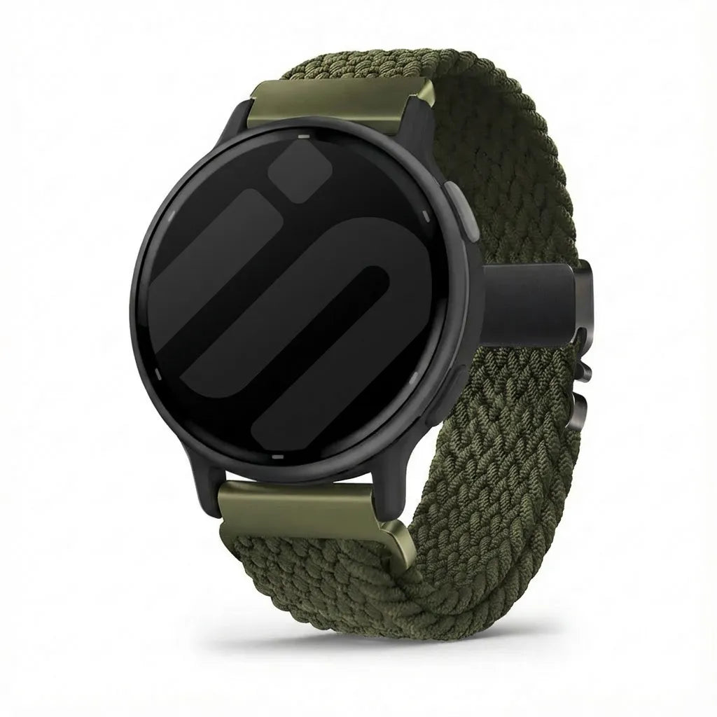 Garmin Vivoactive 5 Braided Strap with P-Buckle (Green)