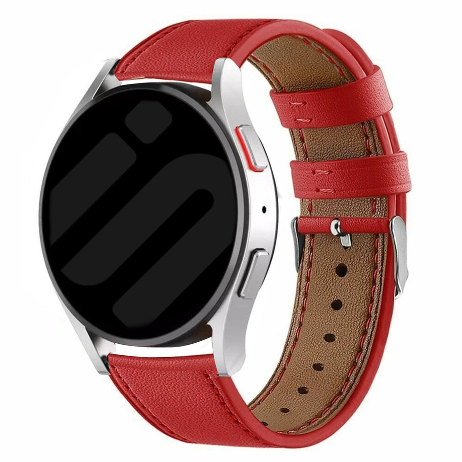 Bracelet cuir moderne Amazfit Active (rouge)