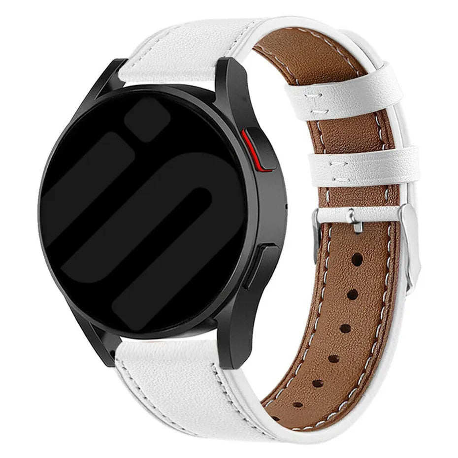 Bracelet cuir moderne OnePlus Watch 3 - 46mm (blanc)