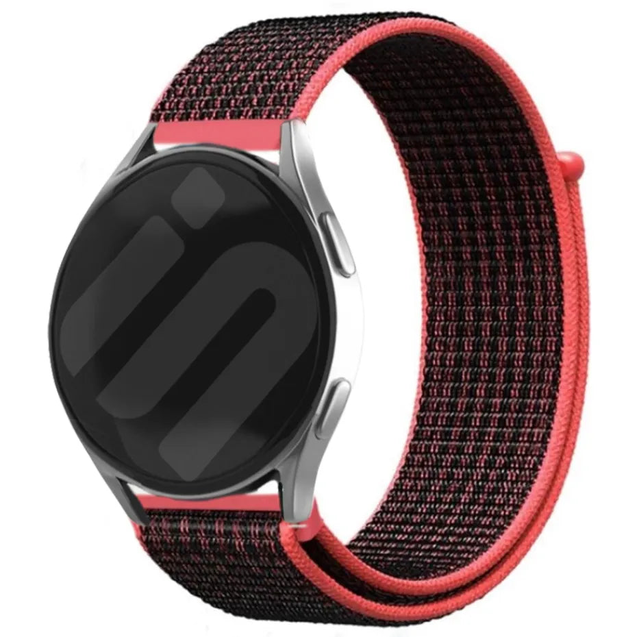 Bracelet nylon Suunto Nautic S (noir/corail)