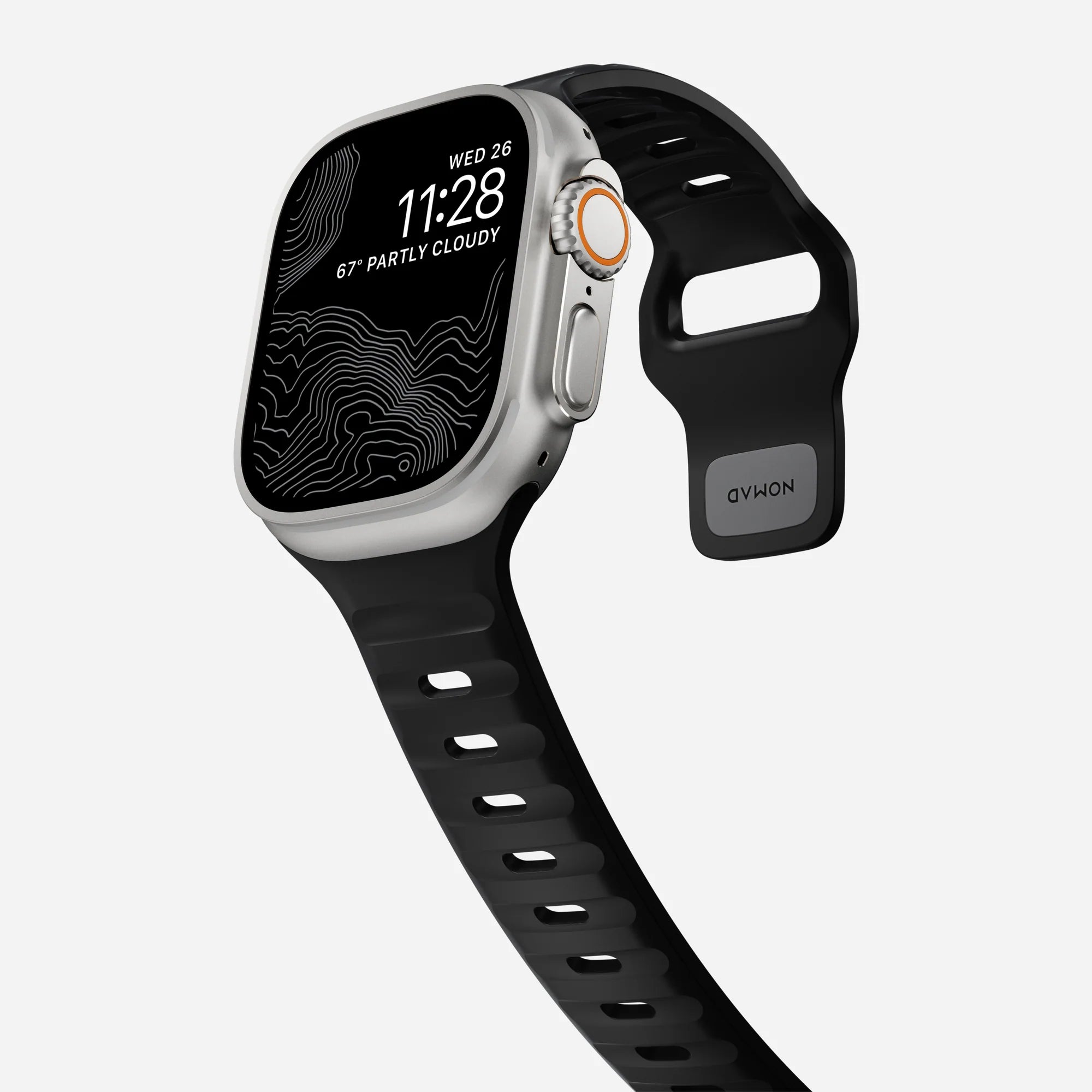 Nomad Bracelet silicone sport Apple Watch (noir)