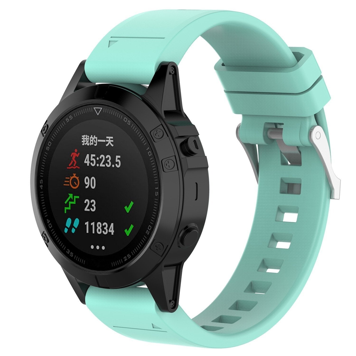 Garmin Forerunner 745 Glossy Silicone Strap (Aqua)