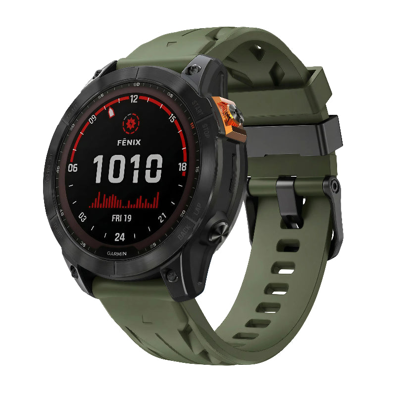 Bracelet silicone race Garmin Forerunner 970 (vert militaire)