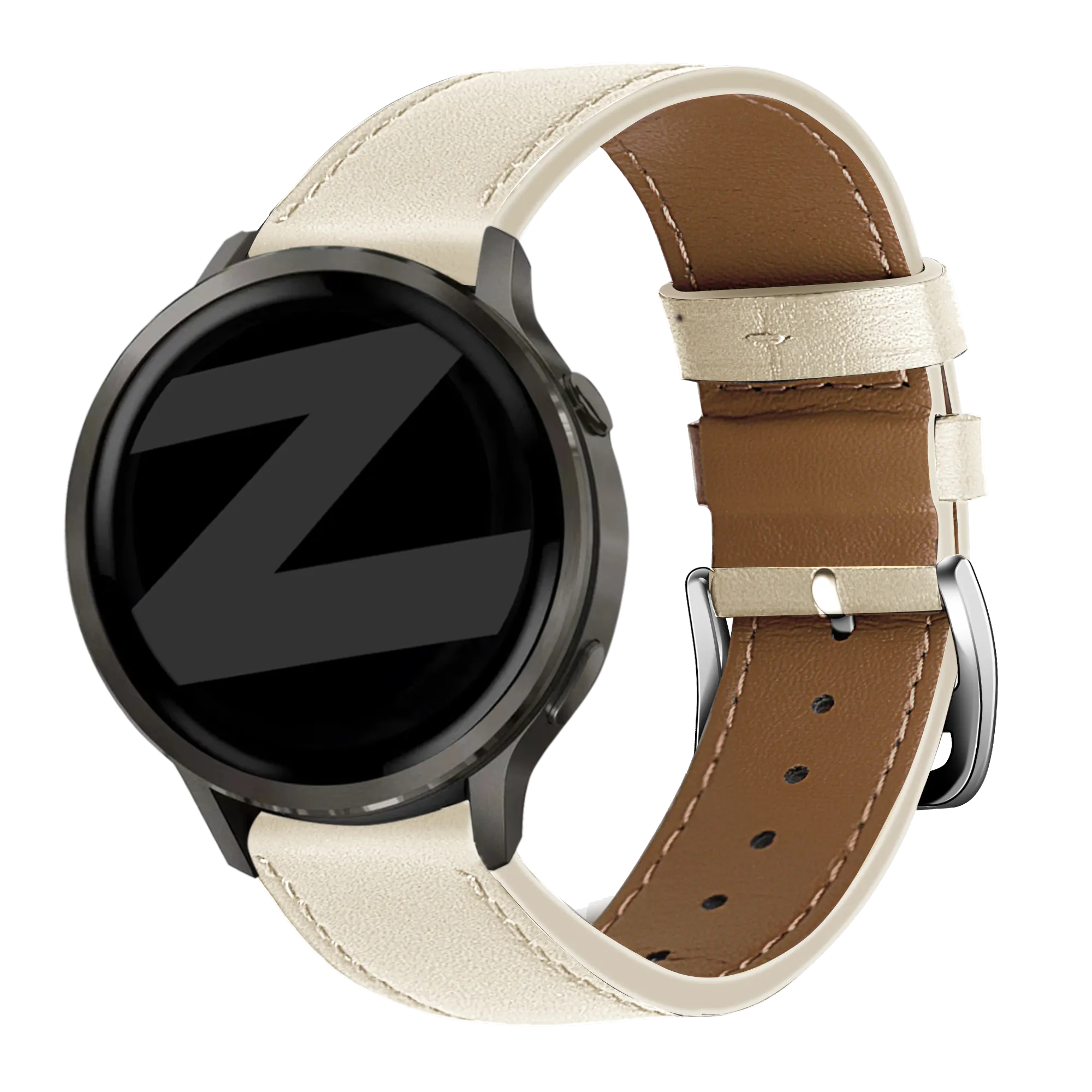 Bandz Bracelet cuir 'Deluxe' Garmin D2 Air X10 (beige)