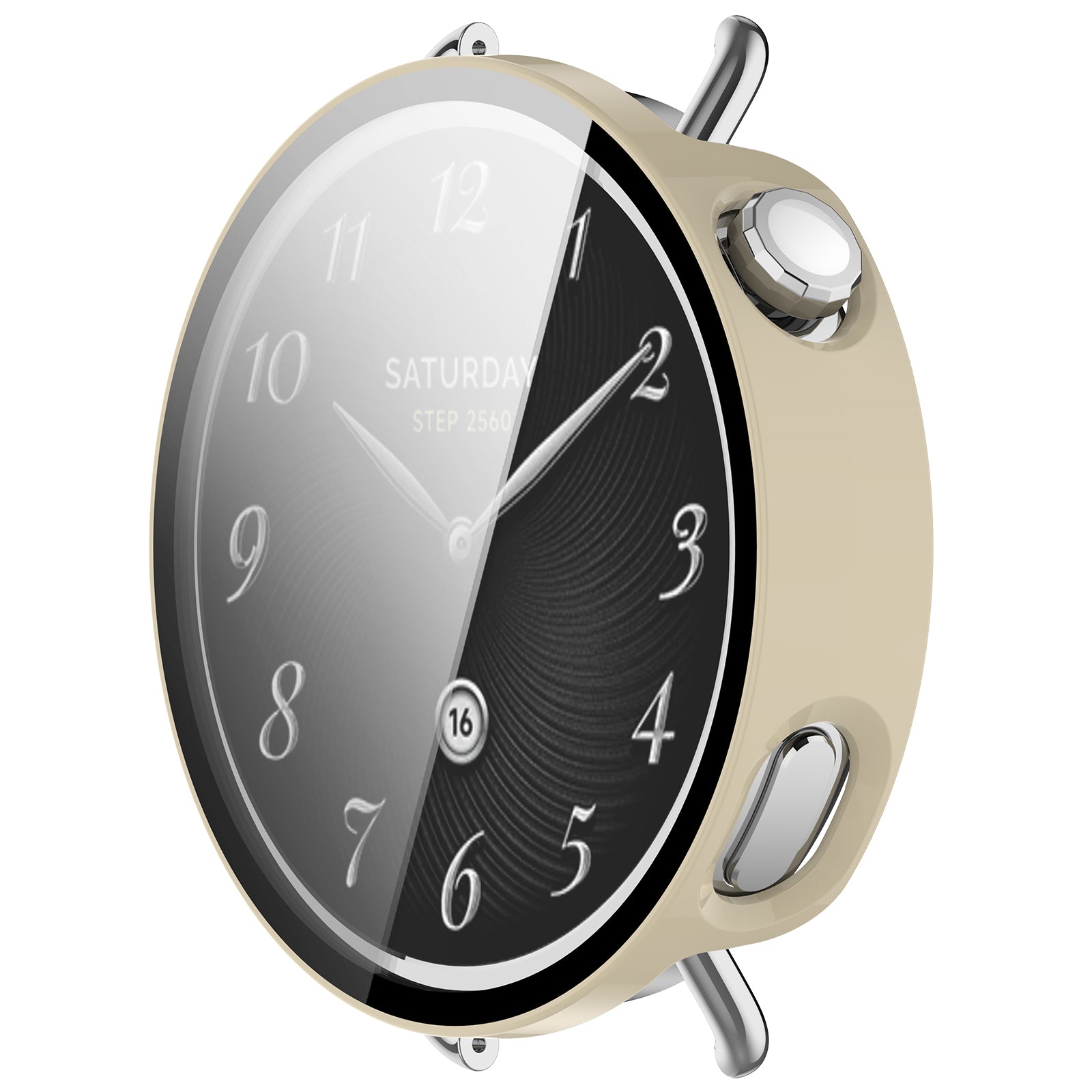 Coque PC avec verre Xiaomi Watch S4 - 41mm (beige)