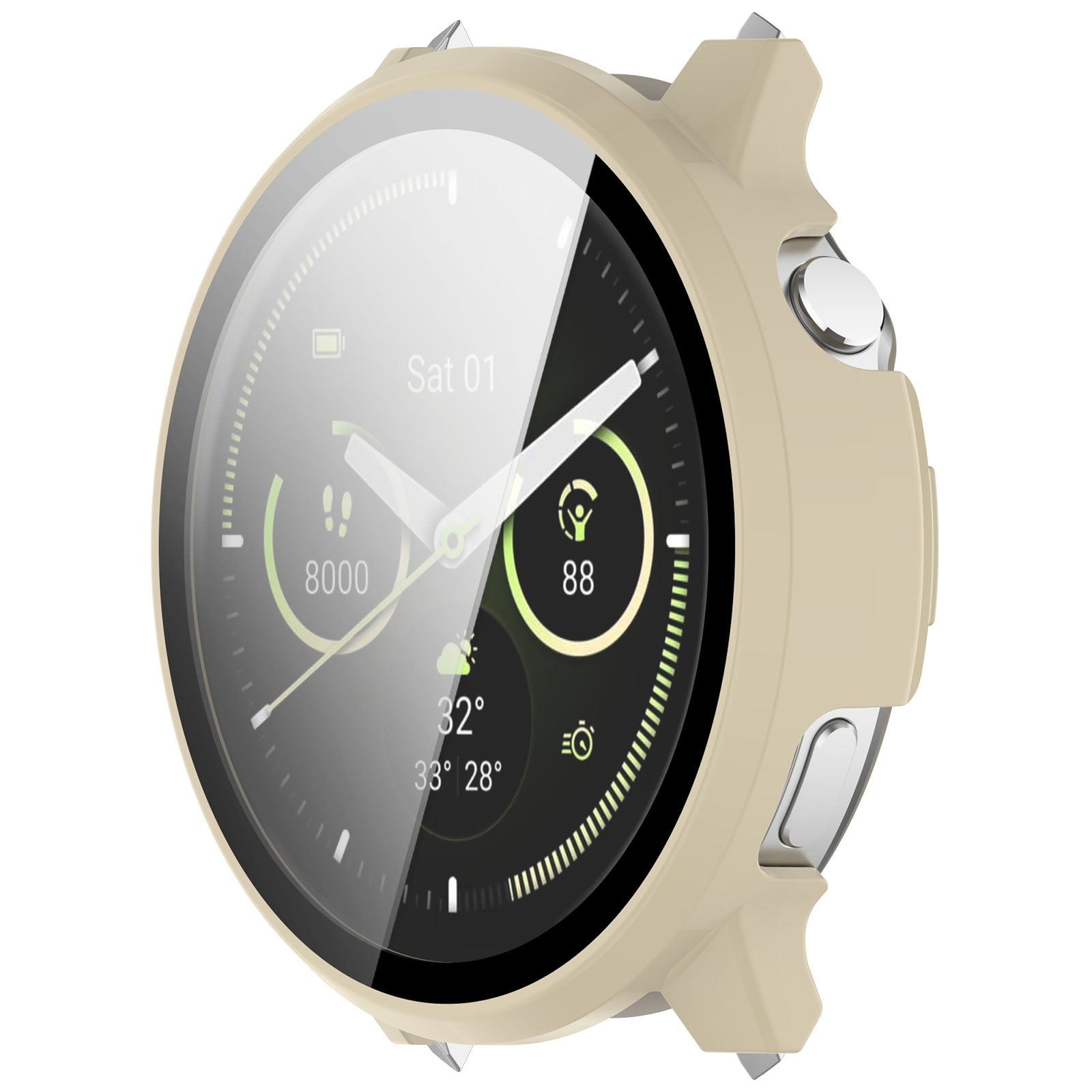 Coque dure avec verre Garmin Venu 4 - 41mm (beige)