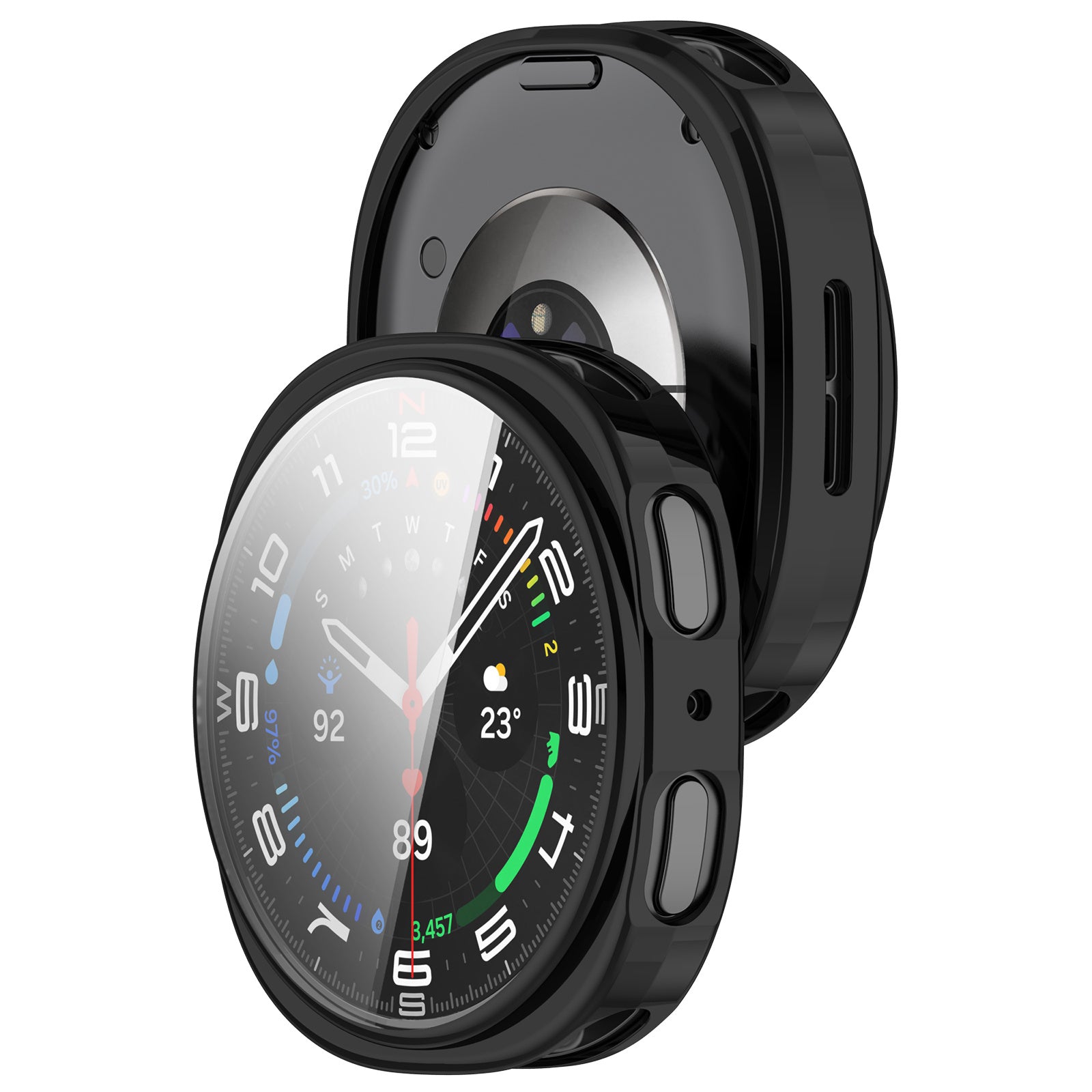 Coque TPU Samsung Galaxy Watch 8 - 40mm / 9 - 40mm (noir)