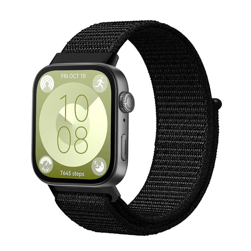 Bracelet nylon Classic Huawei Watch Fit 4 (noir)