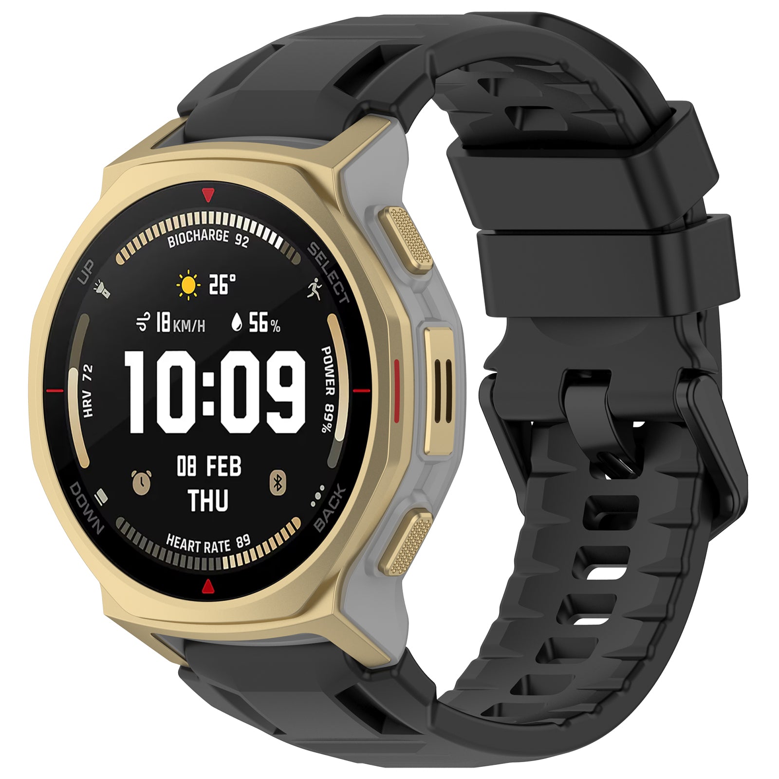 Bracelet silicone Amazfit T-Rex 3 Pro - 44mm (noir)