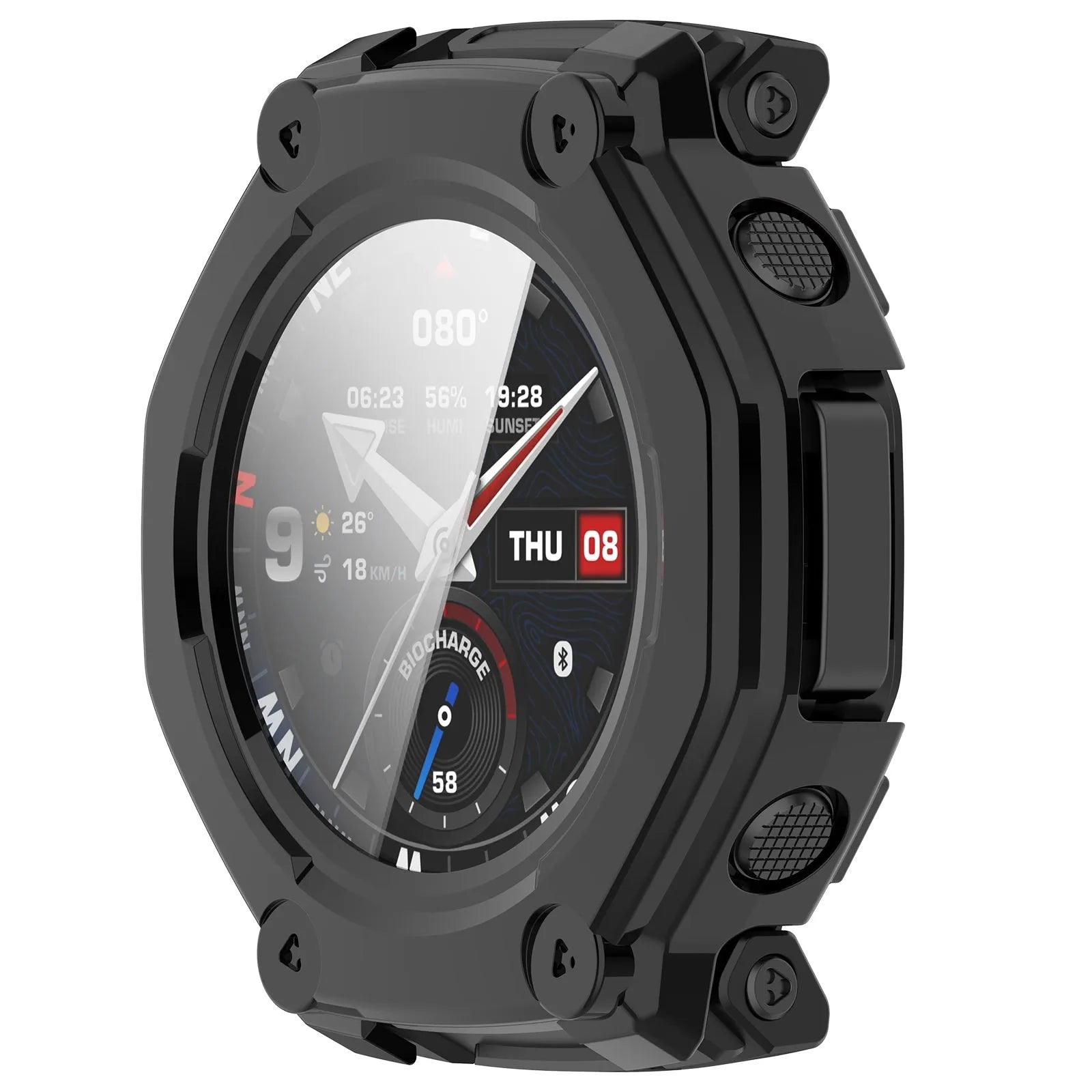 Amazfit T-Rex 3 Pro - 44mm PC Case with Glass (Black)