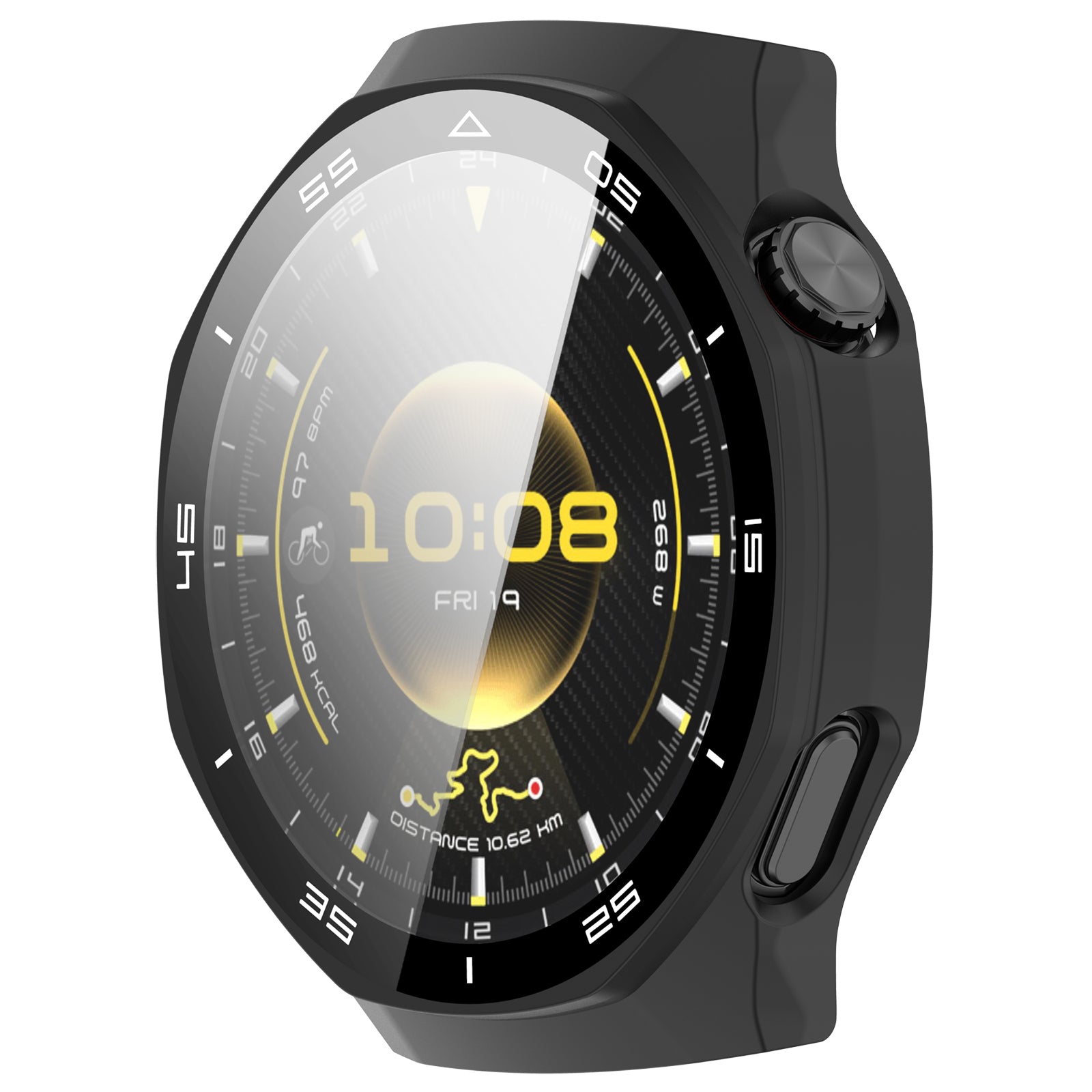 Coque dure avec verre Huawei Watch GT 6 Pro (noir)