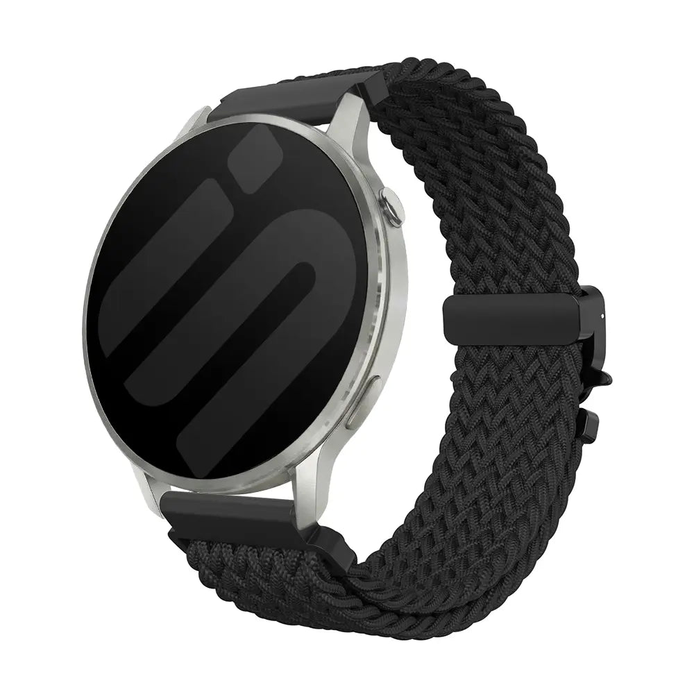 Bracelet tressé boucle en P Garmin Forerunner 70 (noir)