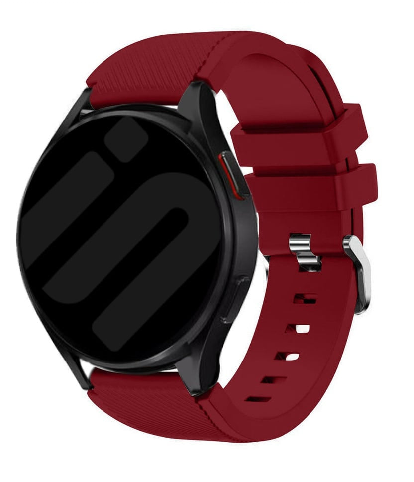 Twill Silicone Strap, on a watch, 3/4 front view