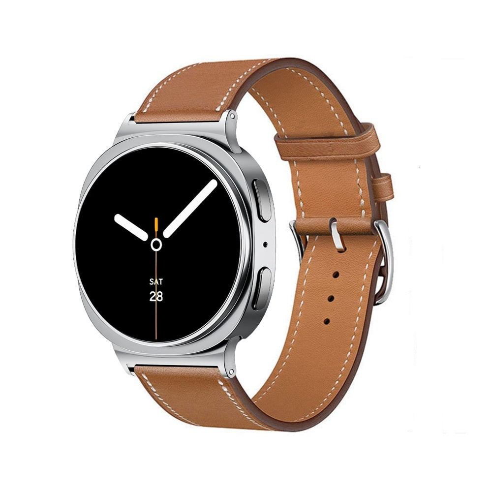 Bracelet cuir classique Samsung Galaxy Watch 8 Classic (marron)