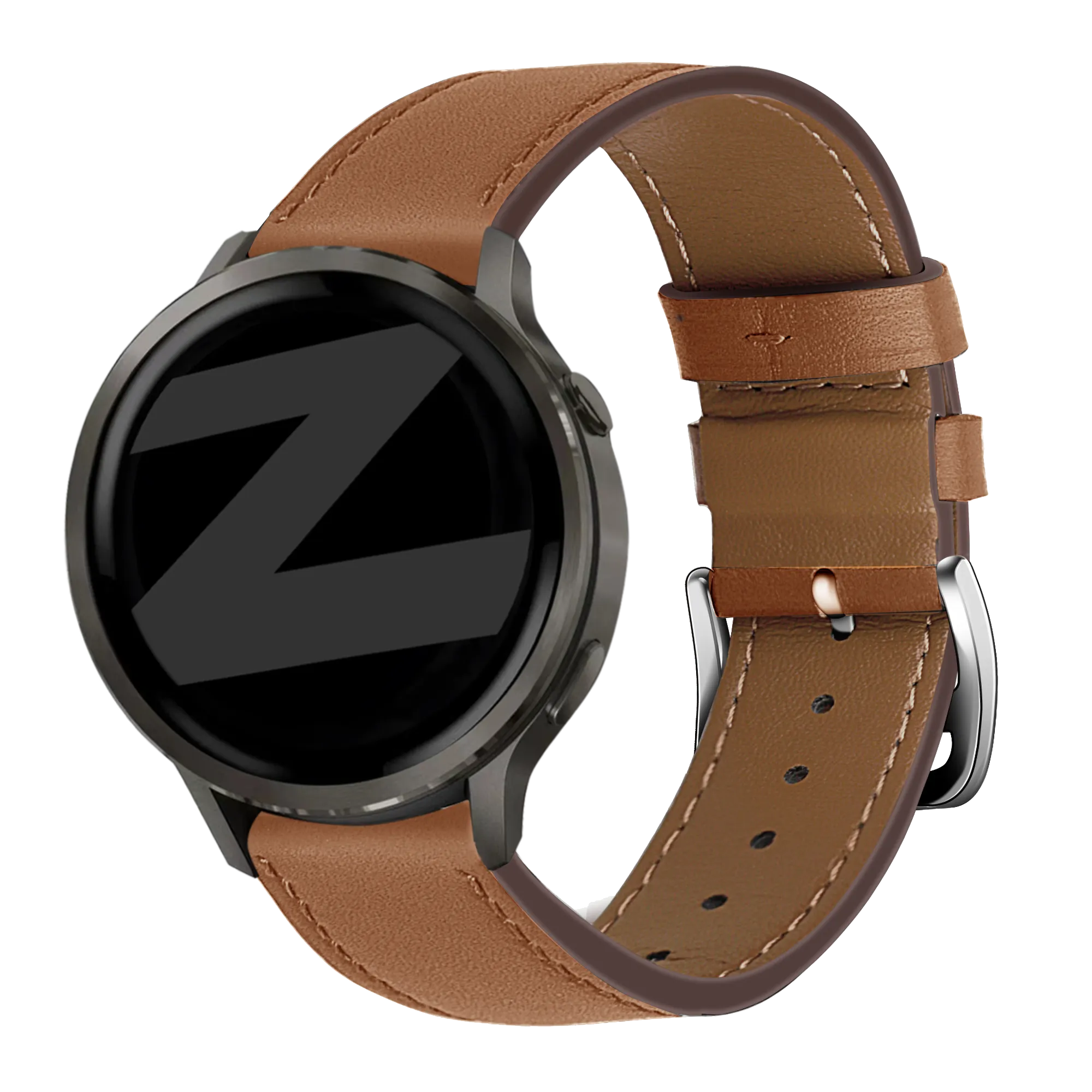 Bandz Bracelet cuir 'Deluxe' Garmin Approach S40 (marron)