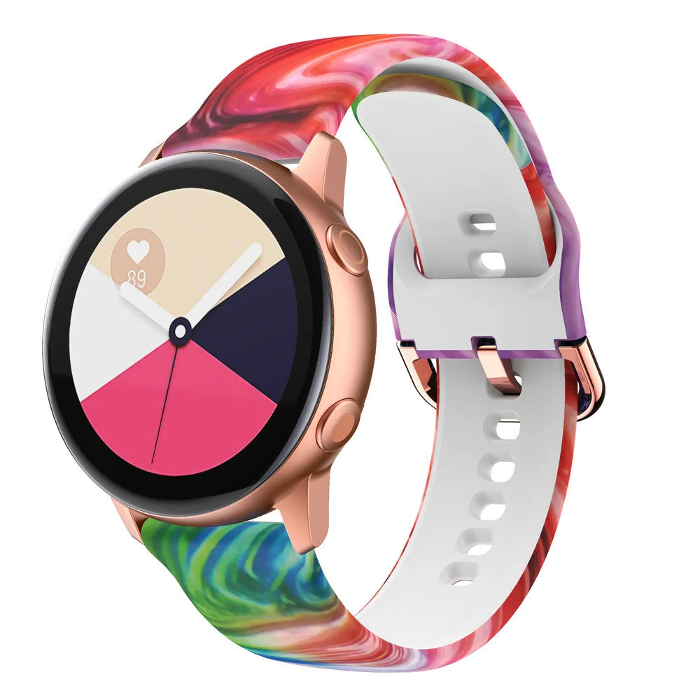 Bracelet montre silicone 20mm - universal (coloré)