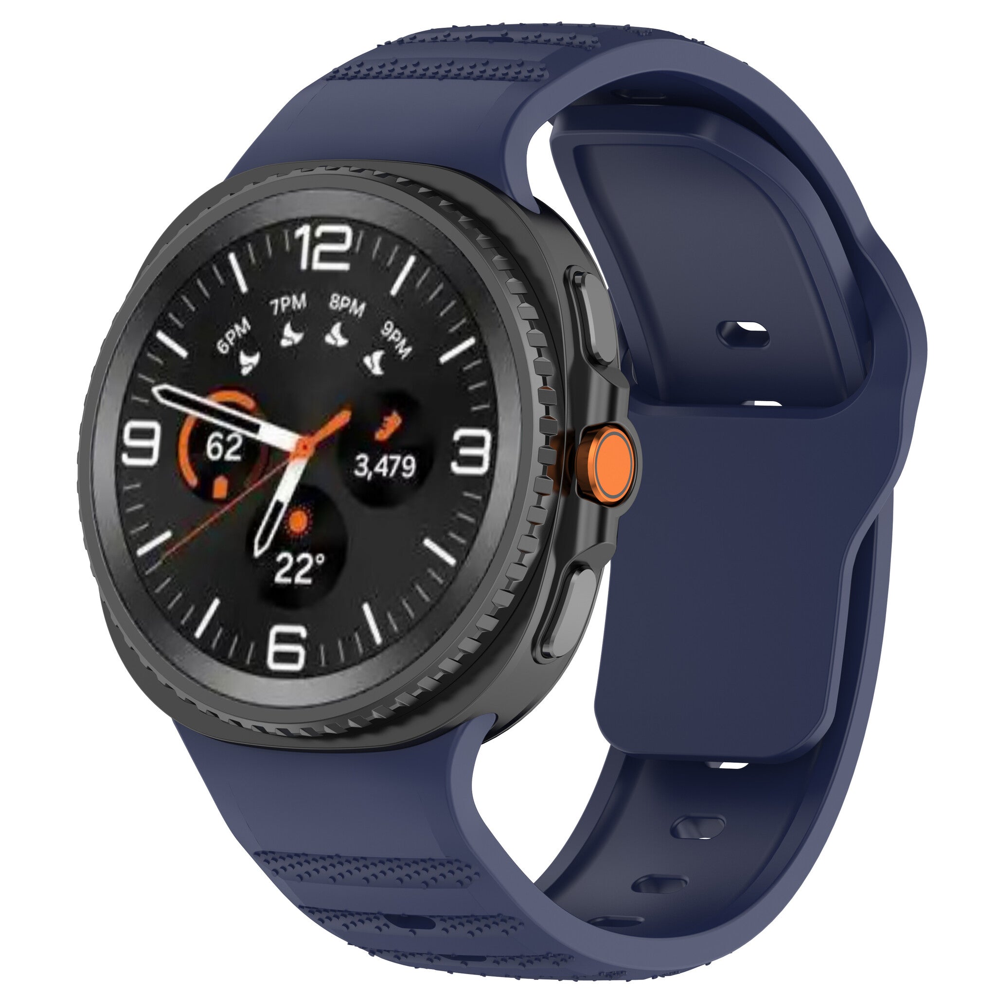 Bracelet silicone Outdoor Samsung Galaxy Watch 9 - 44mm (bleu foncé)