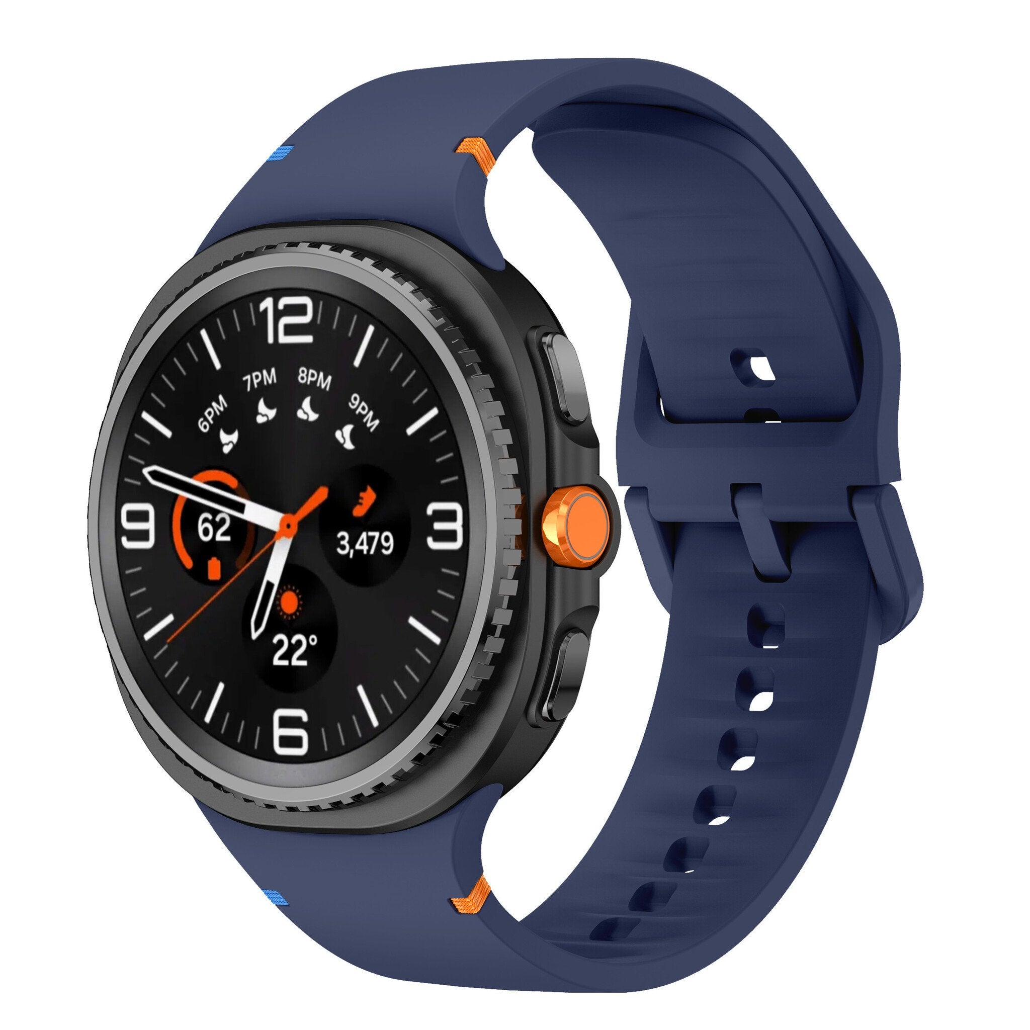 Samsung Galaxy Watch 9 - 44mm Silicone Strap (Dark Blue)