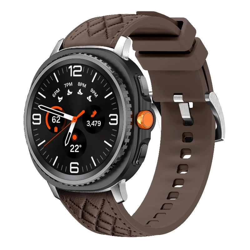 galaxy watch 8 40mm leather hybrid band brown
