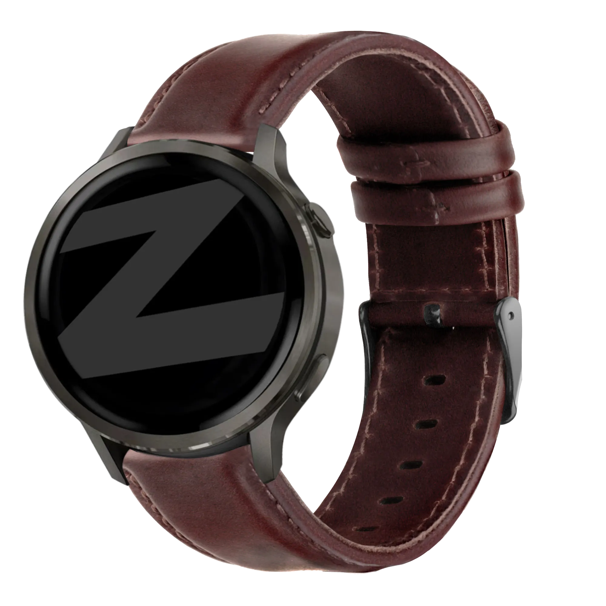 Bandz Garmin Approach S42 Leather Strap 'Classic' (Dark Brown)