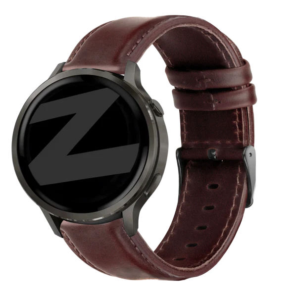 Bandz Bracelet cuir 'Classic' Garmin Forerunner 70 (marron foncé)