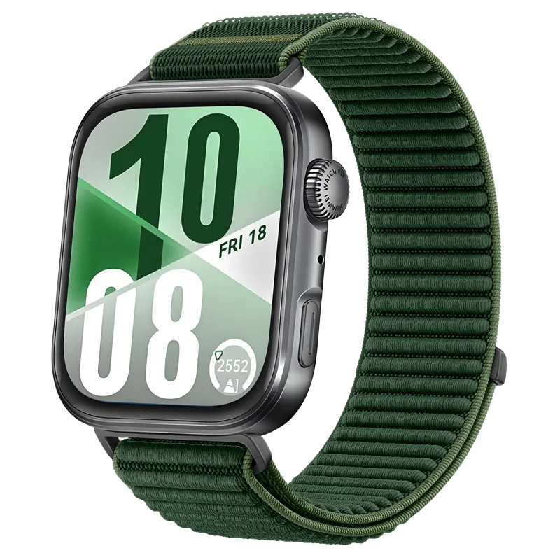 Huawei Watch Fit 4 Pro Nylon Wave Strap (Dark Green)