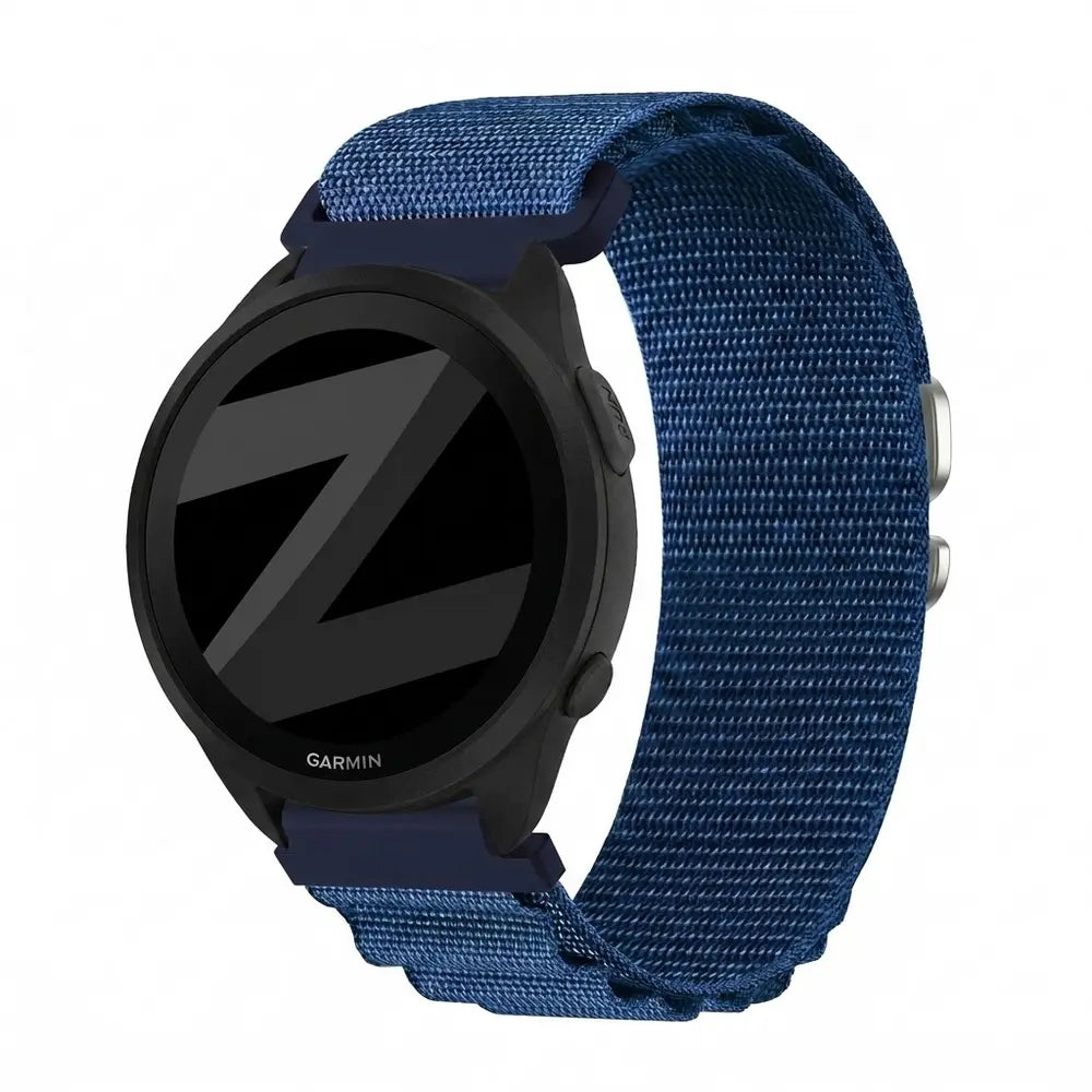 Bandz Garmin Forerunner 165 Alpine Nylon Strap (Blue)