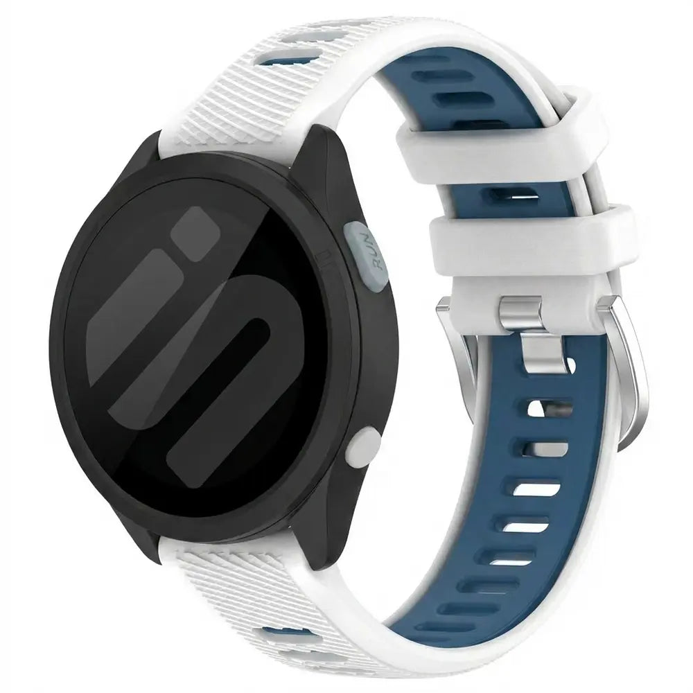 Garmin Forerunner 165 Sport Strap With Buckle (White/Blue)