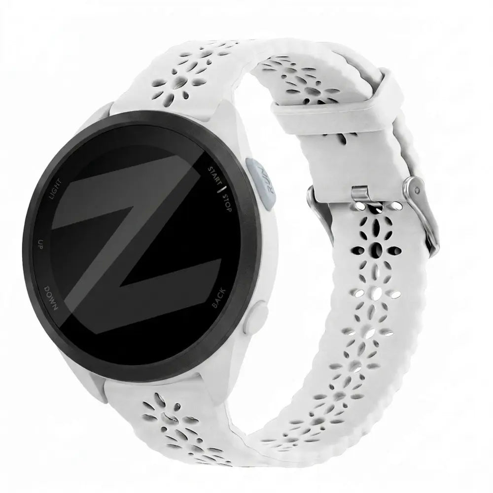 Bandz Garmin Forerunner 165 Silicone Strap 'Lace' (White)