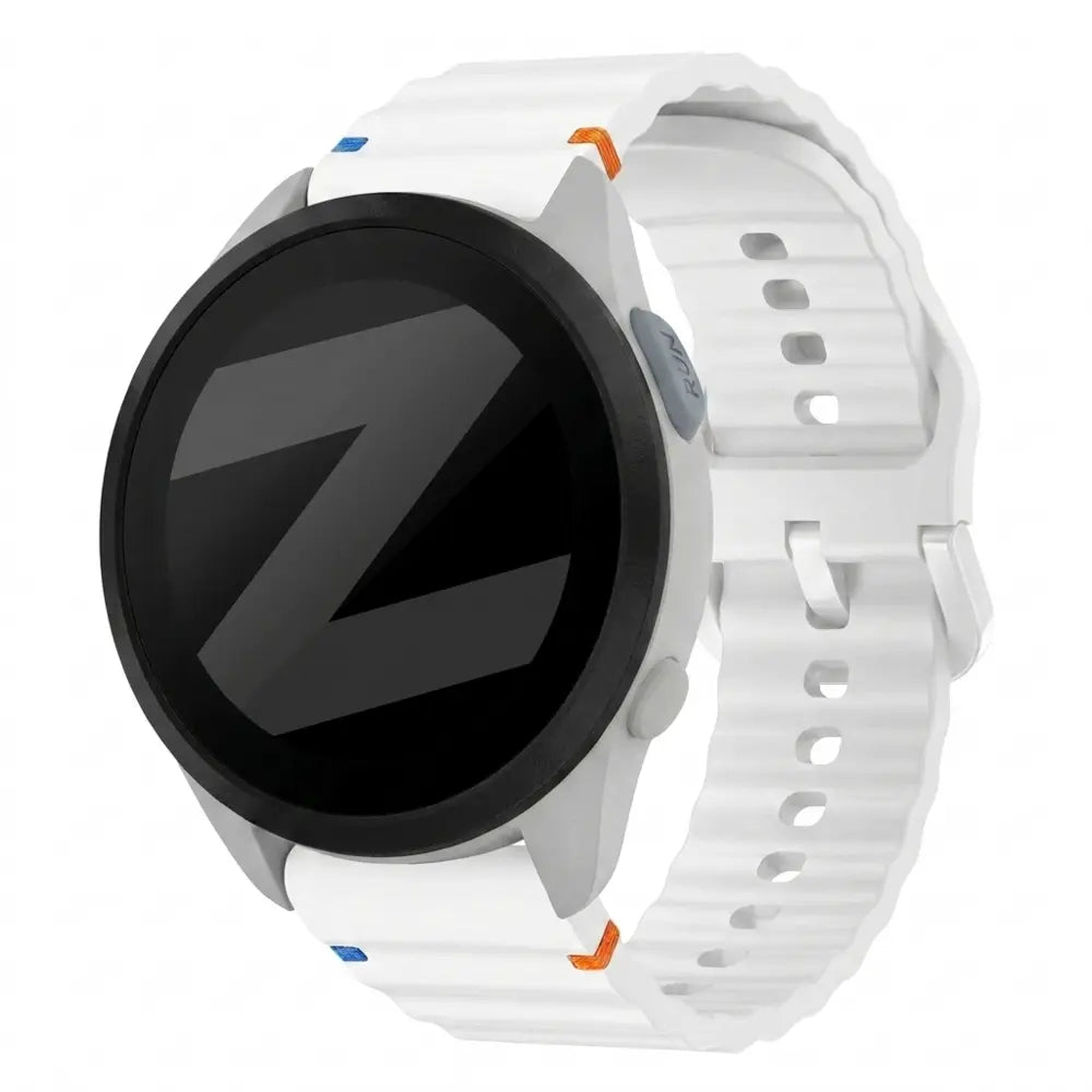 Bandz Garmin Forerunner 165 Silicone Strap 'Wave' (White)