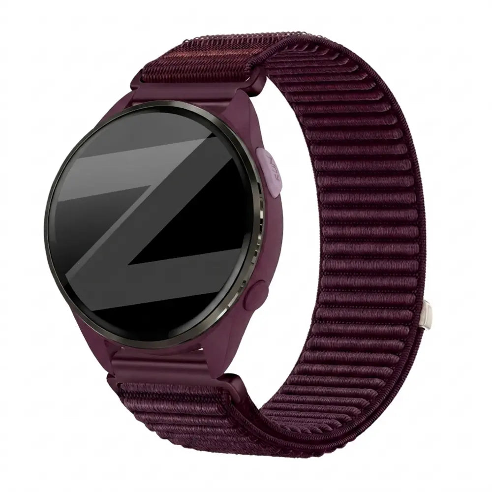Bandz Garmin Forerunner 165 Nylon Strap 'Wave' (Dark Purple)