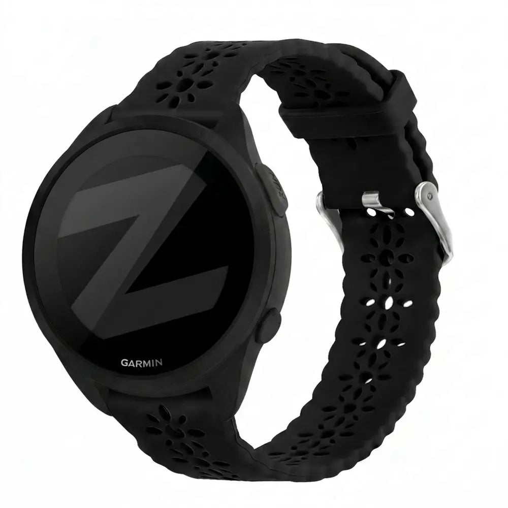Bandz Garmin Forerunner 165 Silicone Strap 'Lace' (Black)