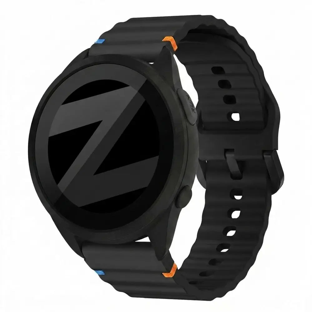 Bandz Garmin Forerunner 165 Silicone Strap 'Wave' (Black)