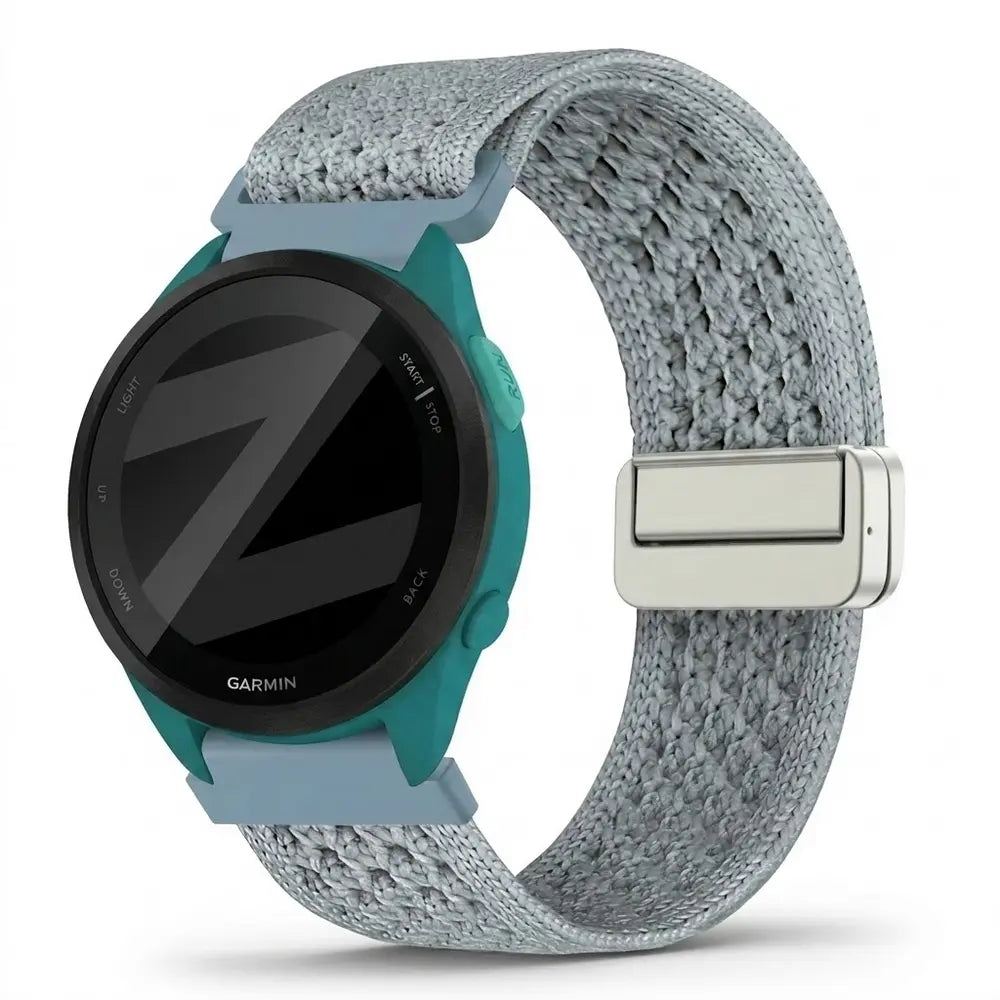 Bandz Garmin Forerunner 165 Vintage Nylon Strap (Light Blue)