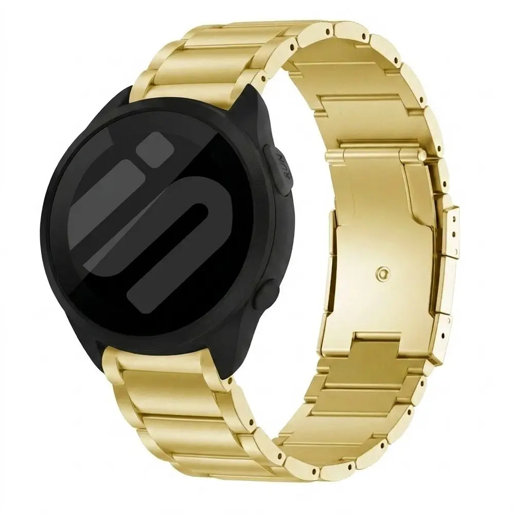 Titanium Strap, gold, on a watch, 3/4 front view