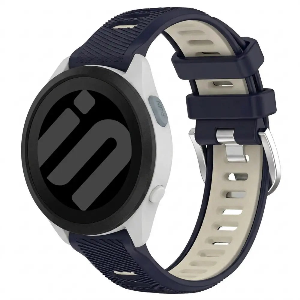 Garmin Forerunner 165 Sport Strap With Buckle (Dark Blue/Beige)