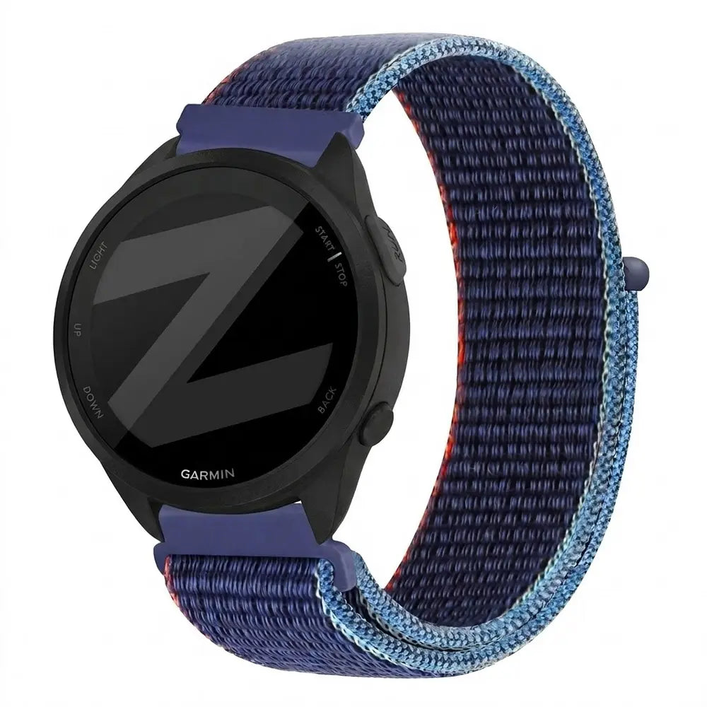 Bandz Garmin Forerunner 165 Nylon Loop Strap (Dark Blue Mix)