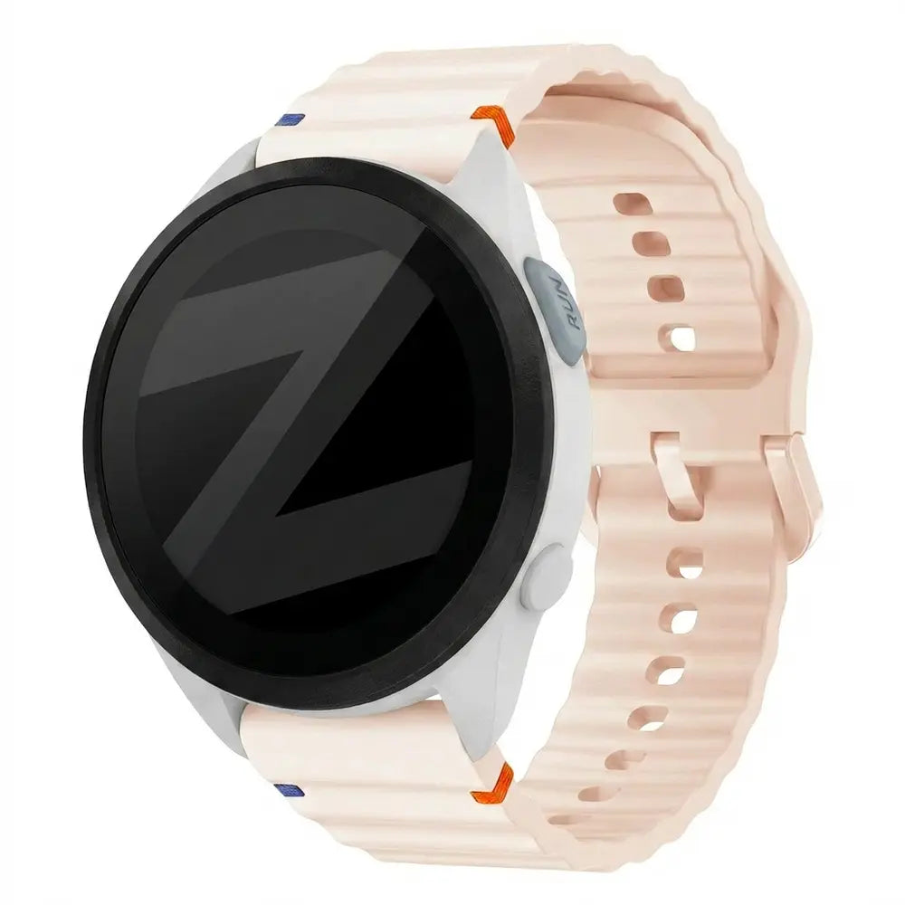 Bandz Garmin Forerunner 165 Silicone Strap 'Wave' (Light Pink)