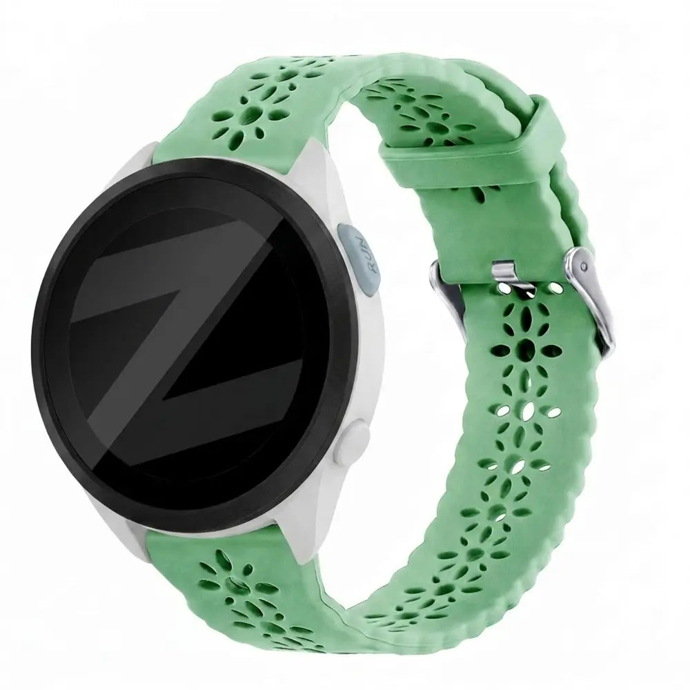 Bandz Garmin Forerunner 165 Silicone Strap 'Lace' (Light Green)