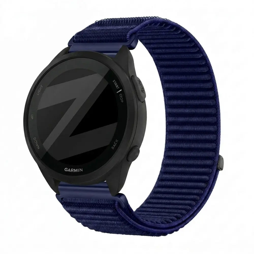 Bandz Garmin Forerunner 165 Nylon Strap 'Wave' (Dark Blue)