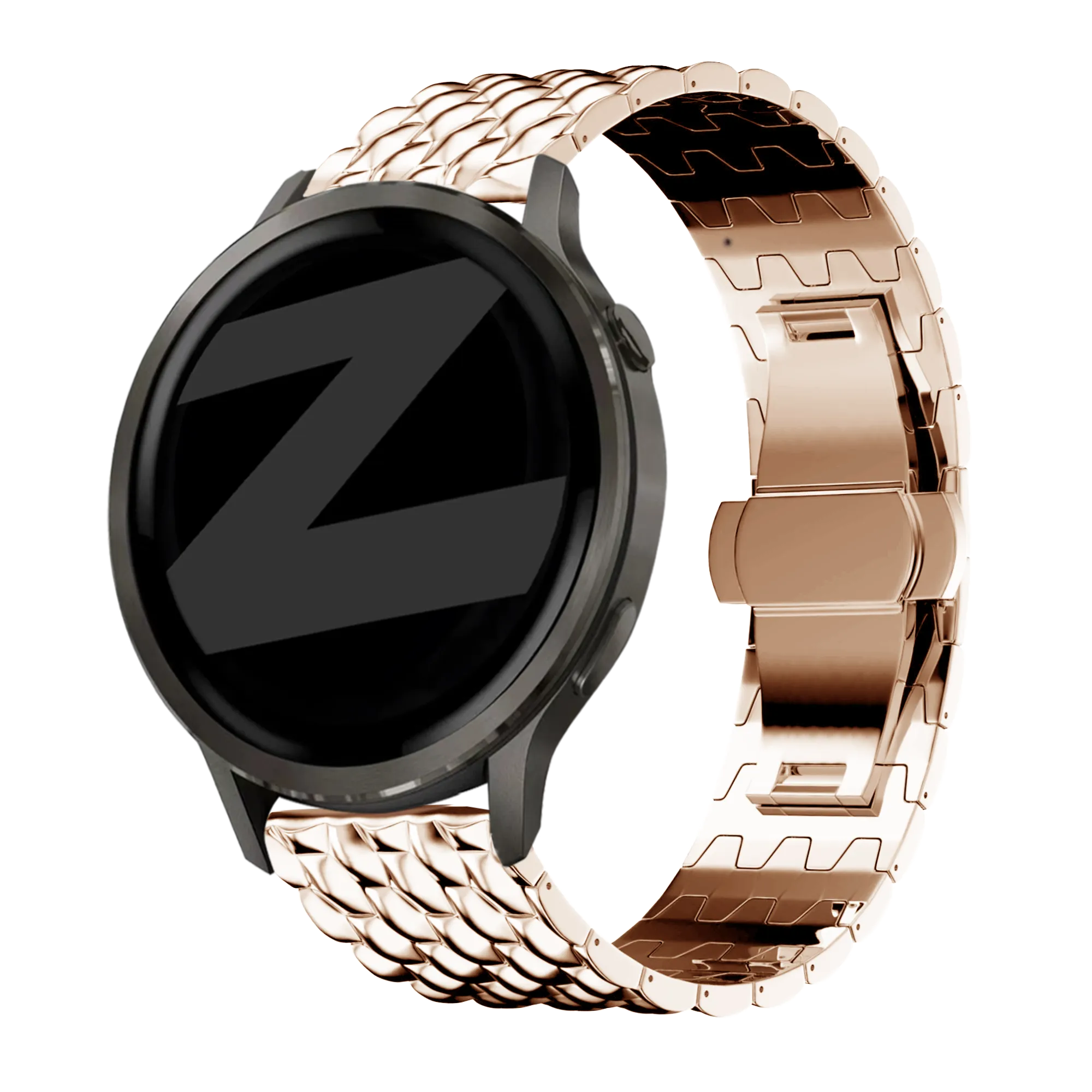 Bandz Bracelet acier 'Dragon' Garmin Bounce 2 (or rose)