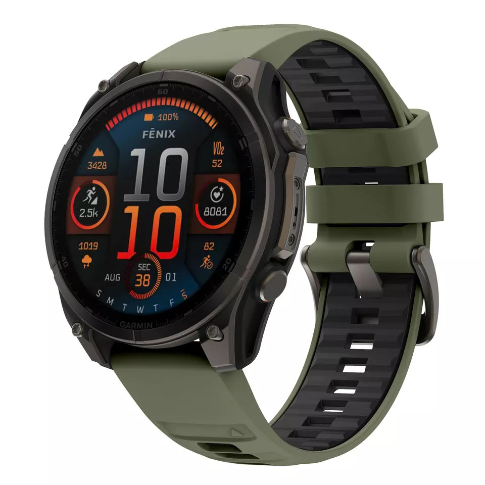 Garmin Enduro 1 / 2 / 3 Sport Buckle Strap (Olive Green/Black)