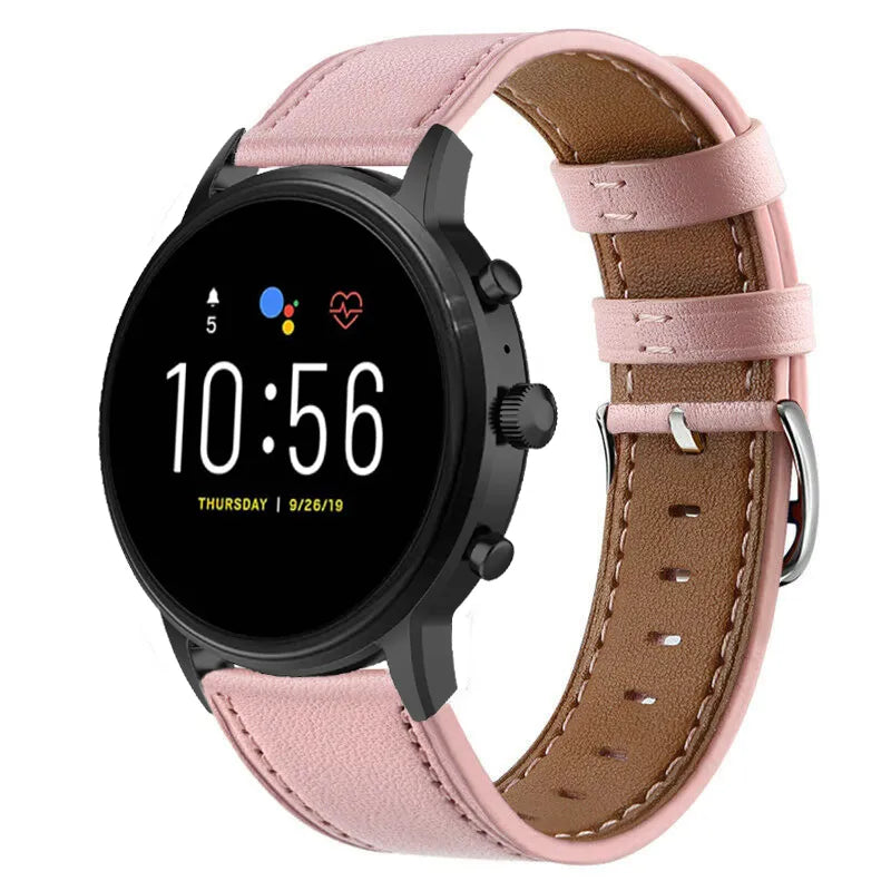 Bracelet cuir Fossil Gen 4 Explorist HR (rose)