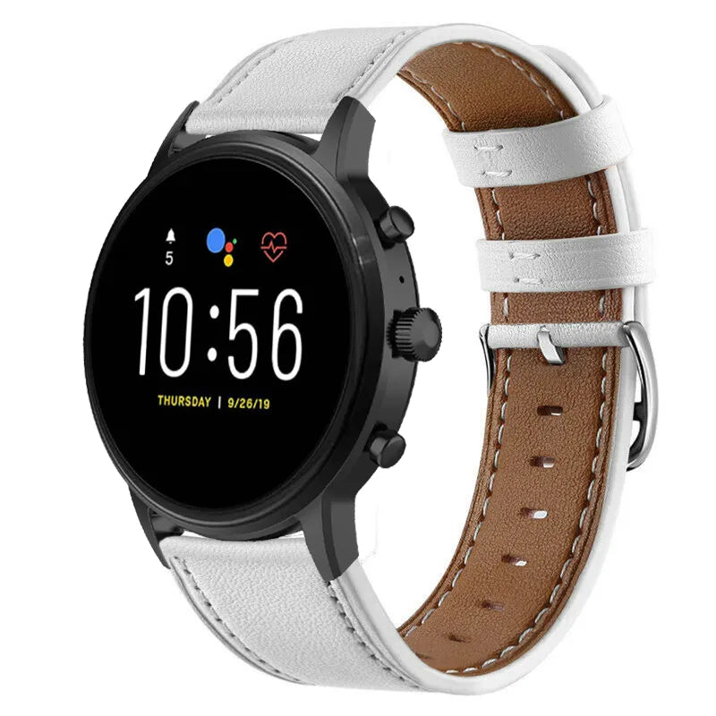 Bracelet cuir Fossil Gen 4 Explorist HR (blanc)
