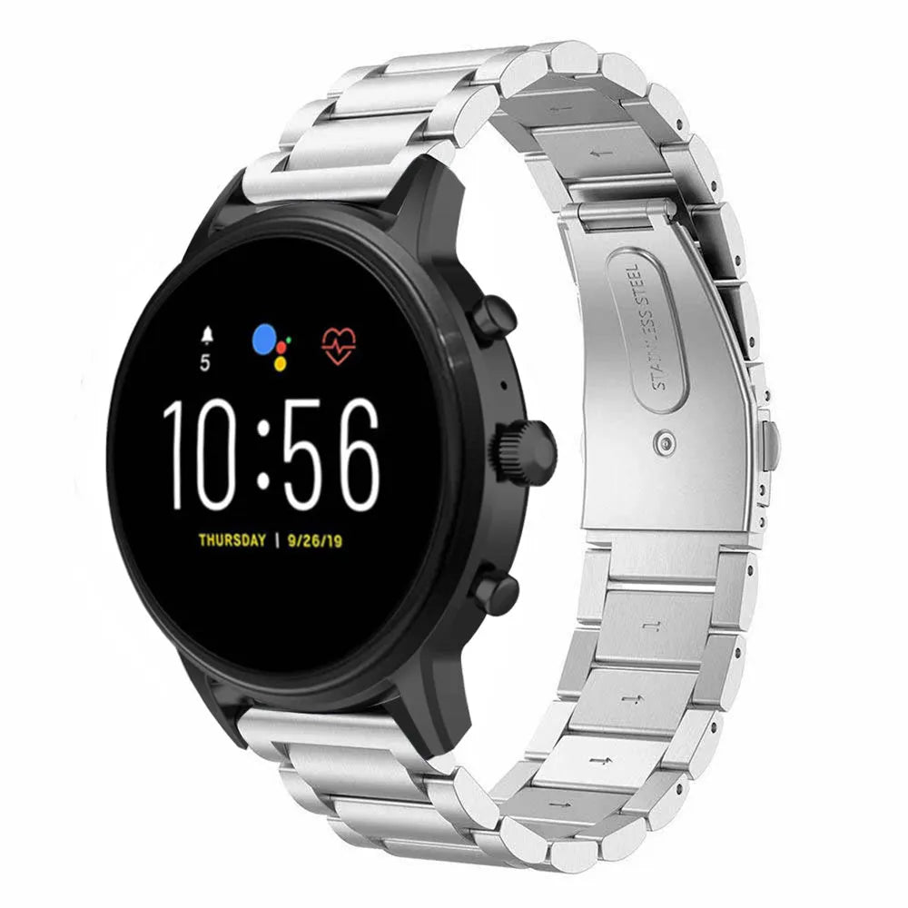 Bracelet acier Fossil Gen 4 Explorist HR (argent)