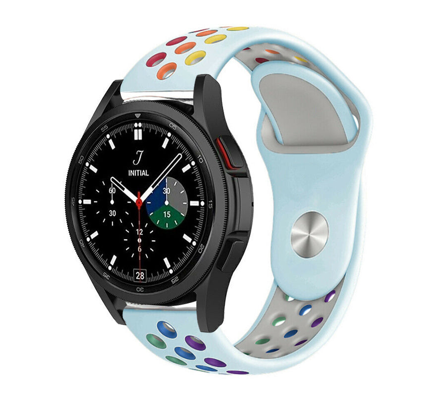 Silicone Sport Strap, on a watch, 3/4 front view
