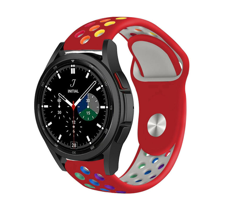Silicone Sport Strap, on a watch, 3/4 front view