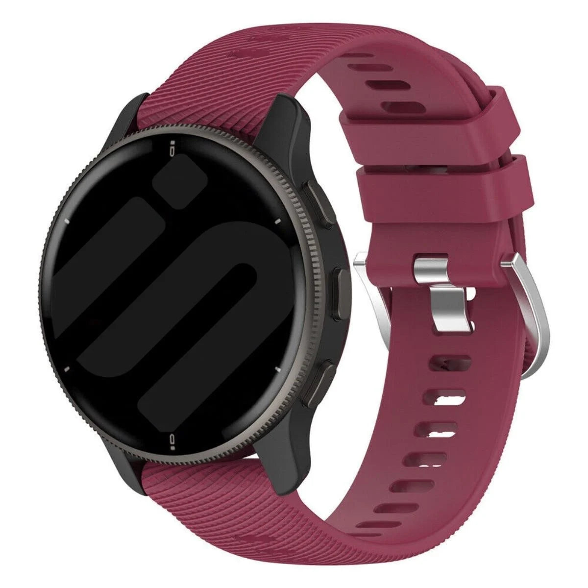 Bracelet silicone Garmin Vivoactive 6 (vin rouge)