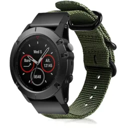 Bracelet nylon á boucle Garmin Instinct E - 45mm (vert)